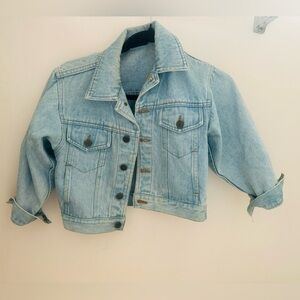 Cropped Denim jacket Xs/s Oversized Light Blue VINTAGE